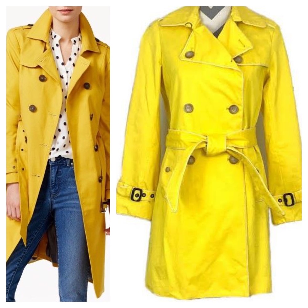 Gap Yellow Trench Coat | Sz. M | EUC